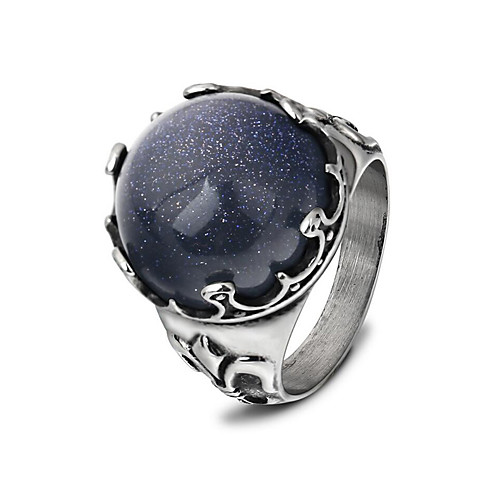 

Band Ring Synthetic Sapphire Blue Titanium Steel Titanium Fashion Classic 1pc 7 8 9 10 11 / Men's