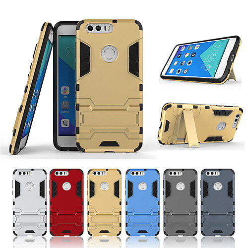 

Phone Case For Huawei Back Cover Honor 8 with Stand Solid Color Hard PC