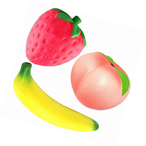 

Squishy Squishies Squishy Toy Squeeze Toy / Sensory Toy Jumbo Squishies Stress Reliever 3 pcs Fruit Stress and Anxiety Relief Super Soft Slow Rising Poly urethane For Kid's Adults' Children's Boys