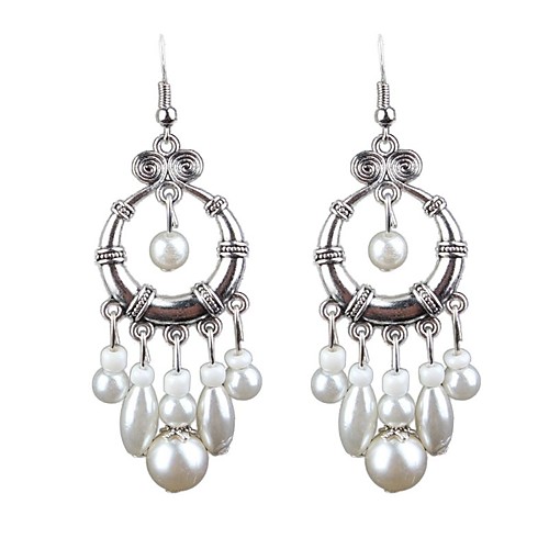 

Women's Drop Earrings Drop Ladies Stylish Classic Imitation Pearl Earrings Jewelry Silver For Daily 1 Pair
