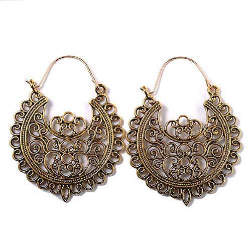 

Women's Drop Earrings Long Marcasite Ladies Ethnic Fashion Boho Earrings Jewelry Black / Gold / Silver For Going out Birthday 1 Pair