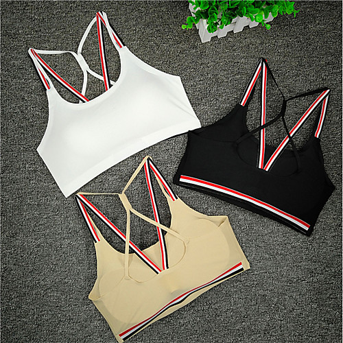 

Women's Bra Sports Bras Backless Full Coverage Camo / Camouflage Sexy Daily White