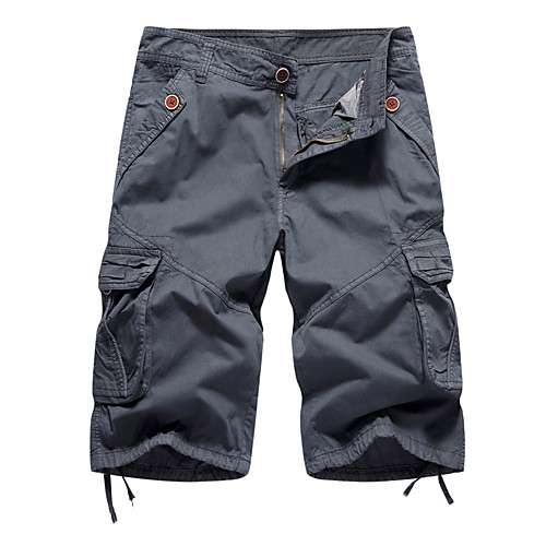 

Men's Daily Bootcut Shorts Tactical Cargo Pants Solid Colored Knee Length Black Blue Army Green Light Brown Khaki