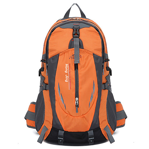 

35 L Rucksack Waterproof Backpack Rain Waterproof Breathable Wear Resistance Outdoor Hiking Cycling / Bike Camping Team Sports Nylon Red Army Green Blue / Yes