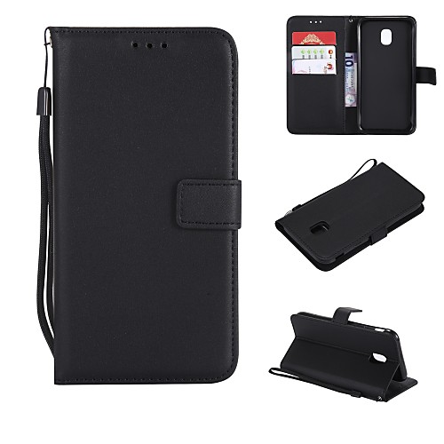 

Phone Case For Samsung Galaxy Full Body Case Leather J7 Prime J7 J7 (2016) J5 Prime J5 J5 (2016) J3 J3 (2016) J1 (2016) J1 Wallet Card Holder Flip Solid Color Hard PU Leather