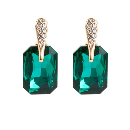 

Women's Crystal Stud Earrings Dainty Ladies Simple Fashion Vintage Earrings Jewelry Pink / Green / Black For Party Wedding Gift Masquerade Engagement Party Prom 1 Pair
