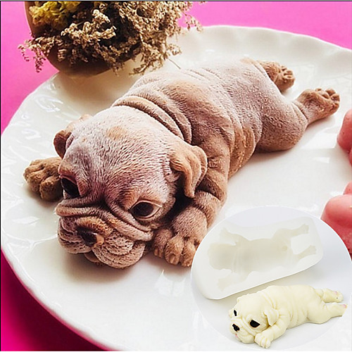 

Big 3D Shar Pei Dog Silicone Cake Mold Puppy Mousse Cake Mould 15cm