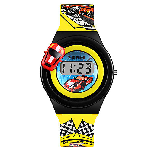 

SKMEI Kids Digital Watch Digital Sporty PU Leather Blue / Red / Yellow 30 m Creative Lovely Digital Cartoon - Blue Red Yellow One Year Battery Life