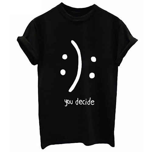 

Men's T shirt Graphic Short Sleeve Going out Tops White Black Red