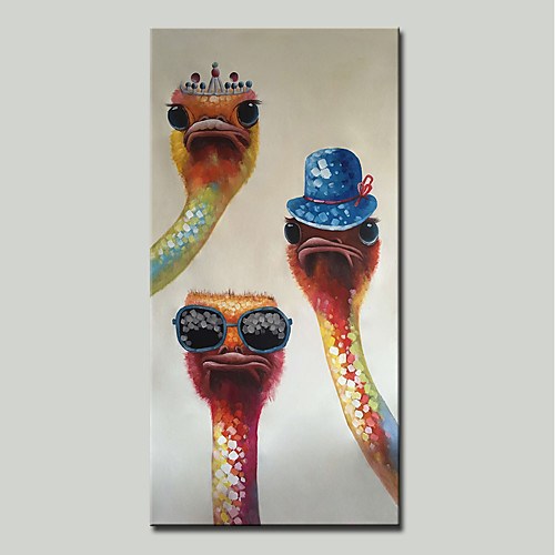 

Oil Painting Hand Painted Vertical Cartoon Pop Art Modern Stretched Canvas