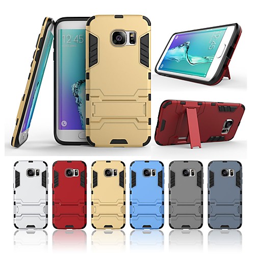 

Case For Samsung Galaxy S7 edge with Stand Back Cover Solid Colored Hard PC