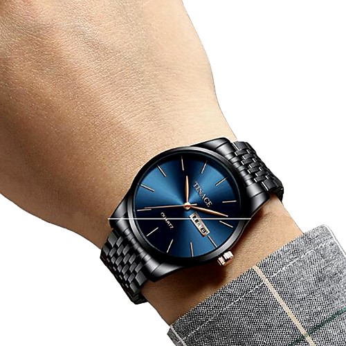 

Men's Dress Watch Wrist Watch Analog Quartz Luxury Water Resistant / Waterproof Calendar / date / day Chronograph / One Year / Stainless Steel