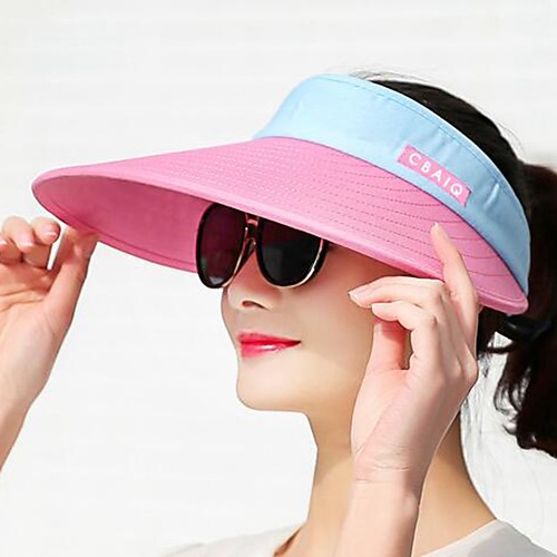 

Women's Protective Hat Daily Holiday Outdoor Color Block Fuchsia Black Hat / Fabric / Spring / Summer / Beach