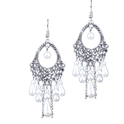 

Women's Drop Earrings Drop Flower Ladies Stylish Classic Resin Earrings Jewelry Silver For Daily 1 Pair
