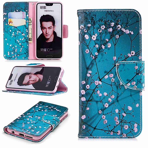 

Case For Huawei Honor 8 / Honor 7X / Huawei Honor 7C(Enjoy 8) Wallet / Card Holder / with Stand Full Body Cases Flower Hard PU Leather