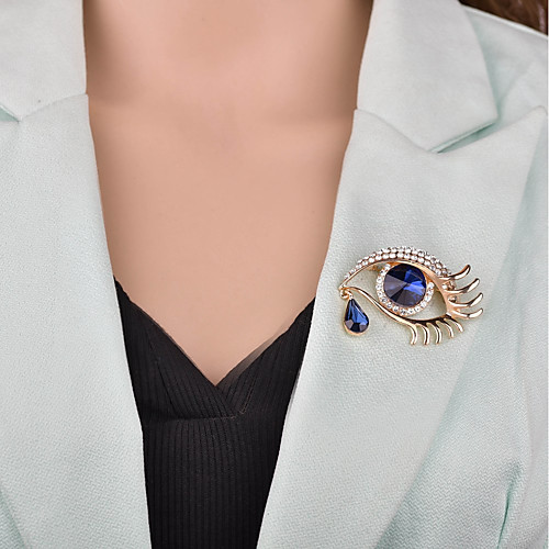 

Women's Brooches 3D Eyes Ladies Luxury European Brooch Jewelry Gold Silver For Evening Party Office & Career