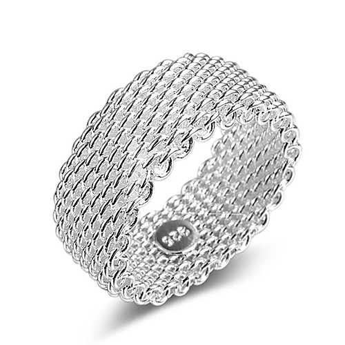 

Band Ring Lasso Silver Silver-Plated Ladies Stylish Classic 1pc 6 7 8 9 / Couple's