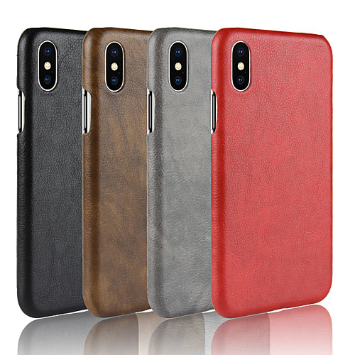 

Кейс для Назначение Apple iPhone X / iPhone 8 Матовое Кейс на заднюю панель Однотонный Твердый Кожа PU для iPhone X / iPhone 8 Pluss / iPhone 8