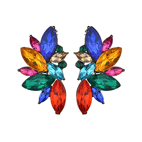 

Women's Stud Earrings Chandelier Rainbow Mood Ladies Trendy Color Earrings Jewelry White / Rainbow For Masquerade Holiday 1 Pair