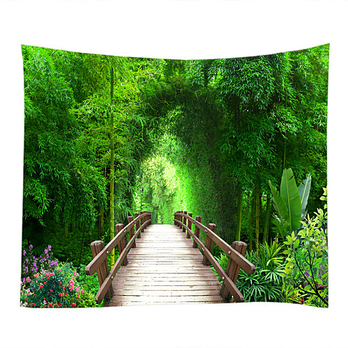 

Wall Tapestry Art Decor Blanket Curtain Picnic Tablecloth Hanging Home Bedroom Living Room Dorm Decoration Nature Landscape Forest Pathway