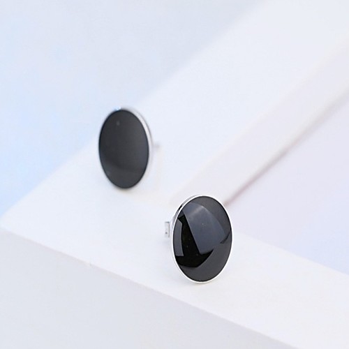

Men's Stud Earrings Classic Stylish Cheap Earrings Jewelry Black For Daily Office & Career 1 Pair
