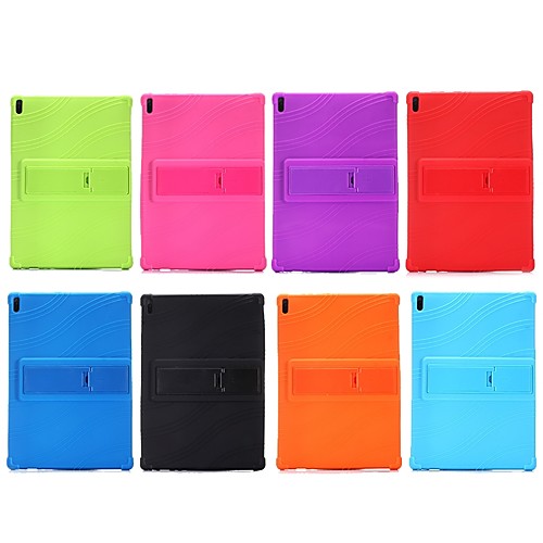 

Phone Case For Lenovo Back Cover Lenovo Tab 4 10 Plus Lenovo Tab 4 10 Shockproof with Stand Solid Colored Soft Silicone
