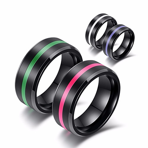 

Men's Band Ring 1pc Purple Green Pink Silicone Resin Round Stylish Simple Classic Daily Street Jewelry Classic Stylish Creative Cool