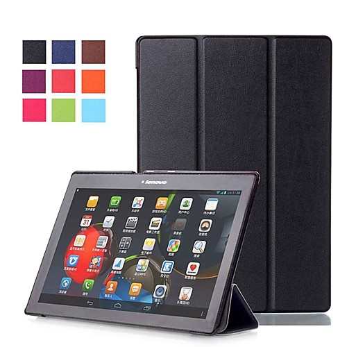 

Case For Lenovo Lenovo Tab 3 10 business(TB3-X70F / N) with Stand / Magnetic Full Body Cases Solid Colored Hard PU Leather