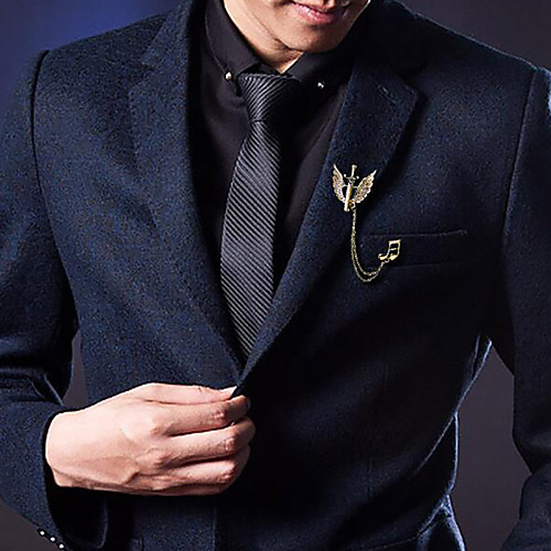 

Men's Cubic Zirconia Brooches Stylish Elegant Fashion Trendy Brooch Jewelry Silver Gold For Wedding Holiday