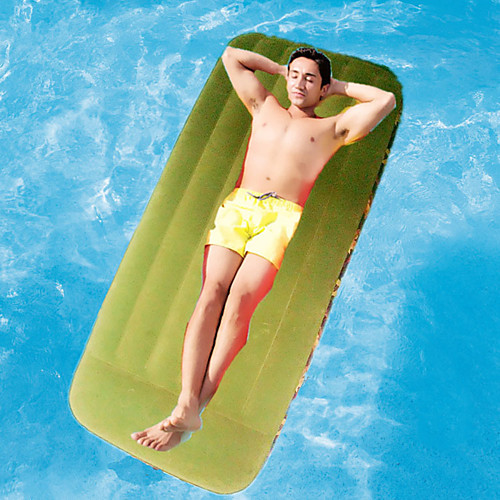 

Air Bed Outdoor Camping Waterproof Portable Compact Flocked 1907622 cm for 1 person Beach Camping Traveling All Seasons Green