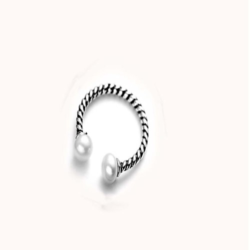 

Women Adjustable Ring Pearl Tassel Fringe Silver S925 Sterling Silver Ladies Fashion 1pc Adjustable / Women's
