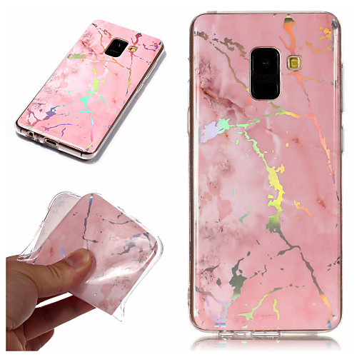 

Phone Case For Samsung Galaxy Back Cover A6 (2018) A6 (2018) A3 A5 A8 2018 A8 2018 Plating IMD Pattern Marble Soft TPU
