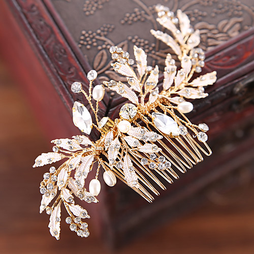 

Rhinestone / Alloy Hair Combs / Hair Stick / Hair Accessory with Rhinestone / Faux Pearl 1 PC Wedding / Party / Evening Headpiece