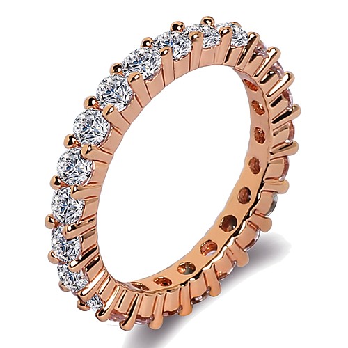 

Band Ring Stylish Rose Gold Silver Brass Platinum Plated Rose Gold Plated Blessed Faith Ladies Fashion Classic 1pc 5 6 7 8 9 / Women's / Imitation Diamond