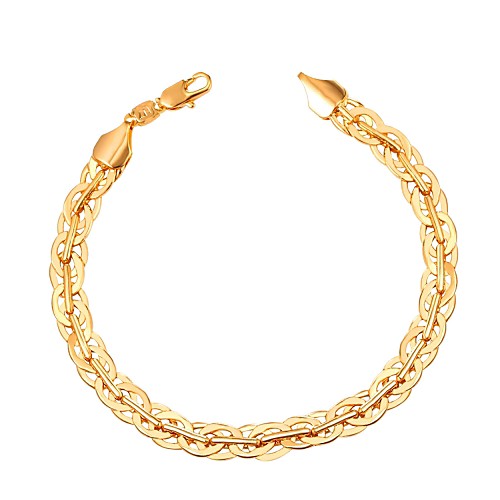 

Men's Bracelet Link / Chain Creative Fashion Copper Bracelet Jewelry Silver / Gold / Black For Gift Daily