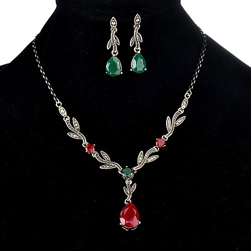 

Women's Drop Earrings Necklace 3D Leaf Drop Ladies Stylish Classic Resin Earrings Jewelry Gold For Daily