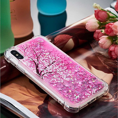 

Phone Case For Apple Back Cover iPhone X iPhone 8 Plus iPhone 8 iPhone 7 Plus iPhone 7 iPhone 6s Plus iPhone 6s iPhone 6 Plus iPhone 6 iPhone SE / 5s Shockproof Flowing Liquid Transparent Flower