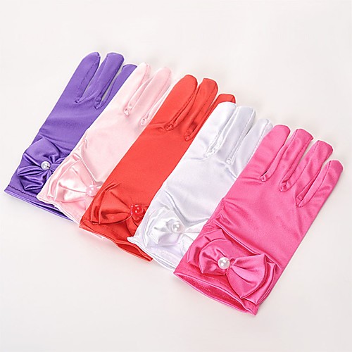 

Spandex Fabric Wrist Length Glove Vintage Style / Gloves With Solid