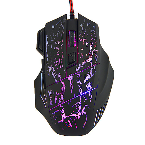

LITBest H7 Wired USB Gaming Mouse Led Breathing Light 2400 dpi 3 Adjustable DPI Levels 6 pcs Keys