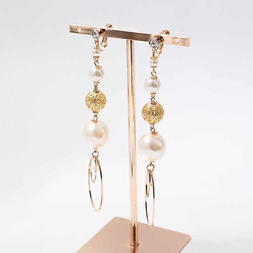 

Women's Clip on Earring Ball Earrings Hollow Out Tropical Earrings Jewelry Gold For Party Party / Evening 1 Pair