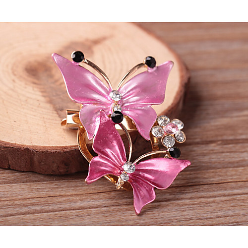 

Women's Brooches Classic Butterfly British Oversized Rhinestone Brooch Jewelry Fuchsia Lavender For Formal Festival