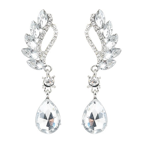 

Women's Drop Earrings Long Drop Ladies Stylish Classic Imitation Diamond Earrings Jewelry Red / Light Green / Royal Blue For Daily Ceremony 1 Pair