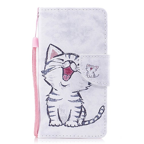

Case For Samsung Galaxy J3 (2017) Wallet / Card Holder / Flip Full Body Cases Cat Hard PU Leather