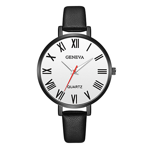 

Geneva Women's Wrist Watch Quartz New Design Casual Watch Cool Leather Band Analog Casual Fashion Black / Brown - Black Black / Brown Black / White One Year Battery Life