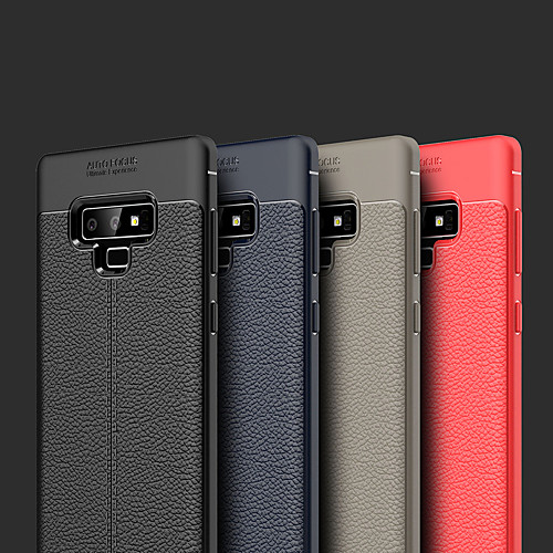 

Phone Case For Samsung Galaxy Back Cover Leather Note 9 Note 8 Embossed Solid Color Soft PU Leather
