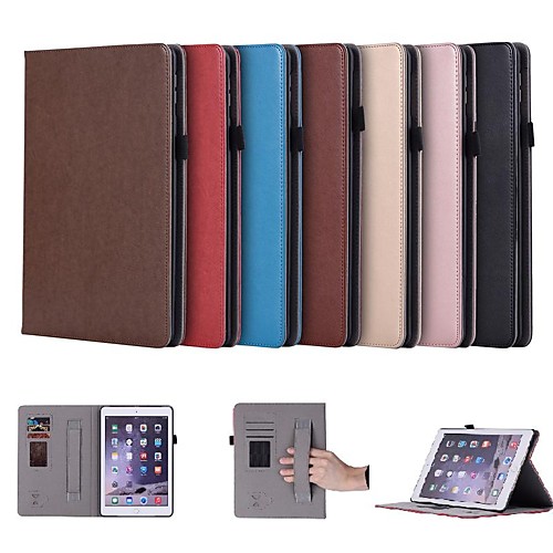

Case For Apple iPad Mini 5 / iPad New Air(2019) / iPad 4/3/2 Card Holder / with Stand / Magnetic Full Body Cases Solid Colored Hard PU Leather
