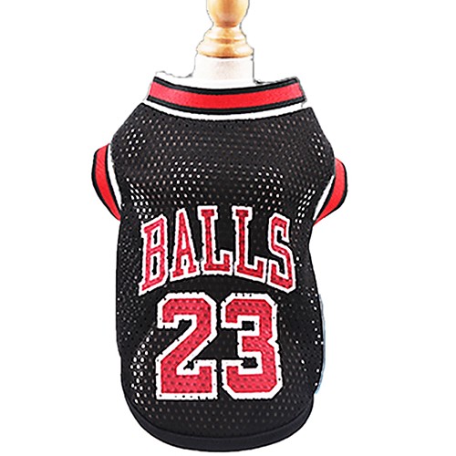 

Dog Cat Pets Jacket Jersey Vest British Letter & Number Slogan Classic Casual / Sporty Outdoor Dog Clothes Puppy Clothes Dog Outfits Black Blue Red Costume for Girl and Boy Dog Mesh Net XS S M L XL