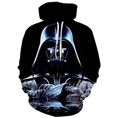 

Men's Plus Size Hoodie Cartoon 3D Print Hooded Halloween Daily Going out Active Exaggerated Hoodies Sweatshirts Long Sleeve Loose Black / Fall / Winter