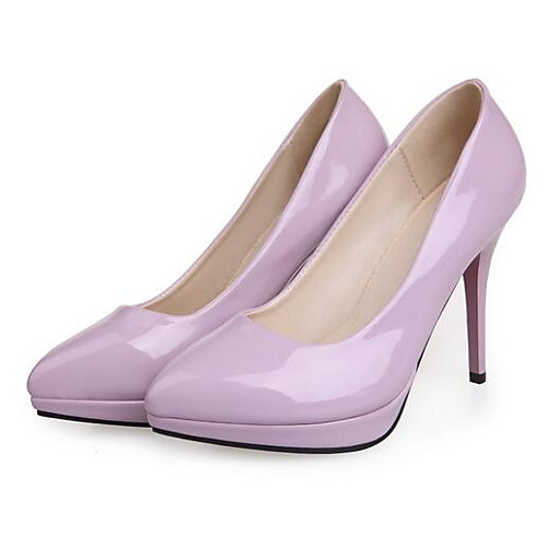 

Women's Heels Stiletto Heel Comfort Daily PU Almond Black Purple
