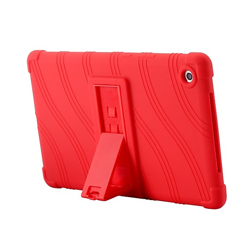 

Case For Huawei MediaPad Huawei MediaPad M5 8 Shockproof / with Stand Back Cover Solid Colored Soft Silicone